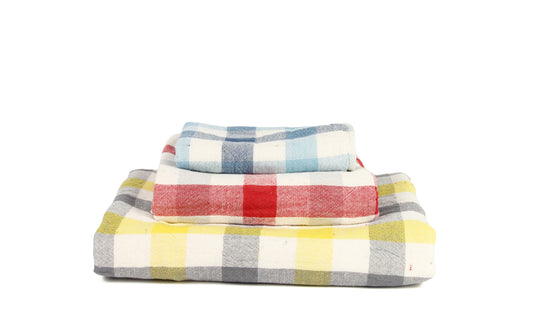 Block Check - Organic Cotton Terry Towel