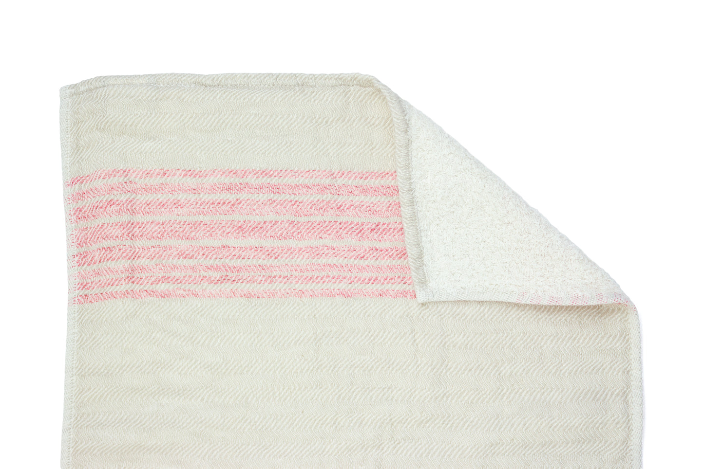 Flax pink creme - Cotton Terry Towel