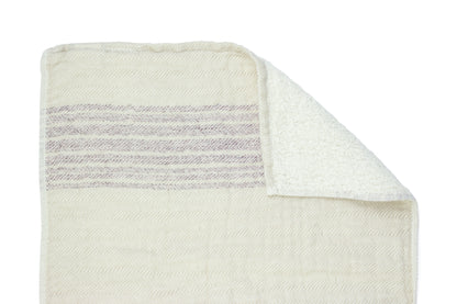 Flax purple creme - Cotton Terry Towel