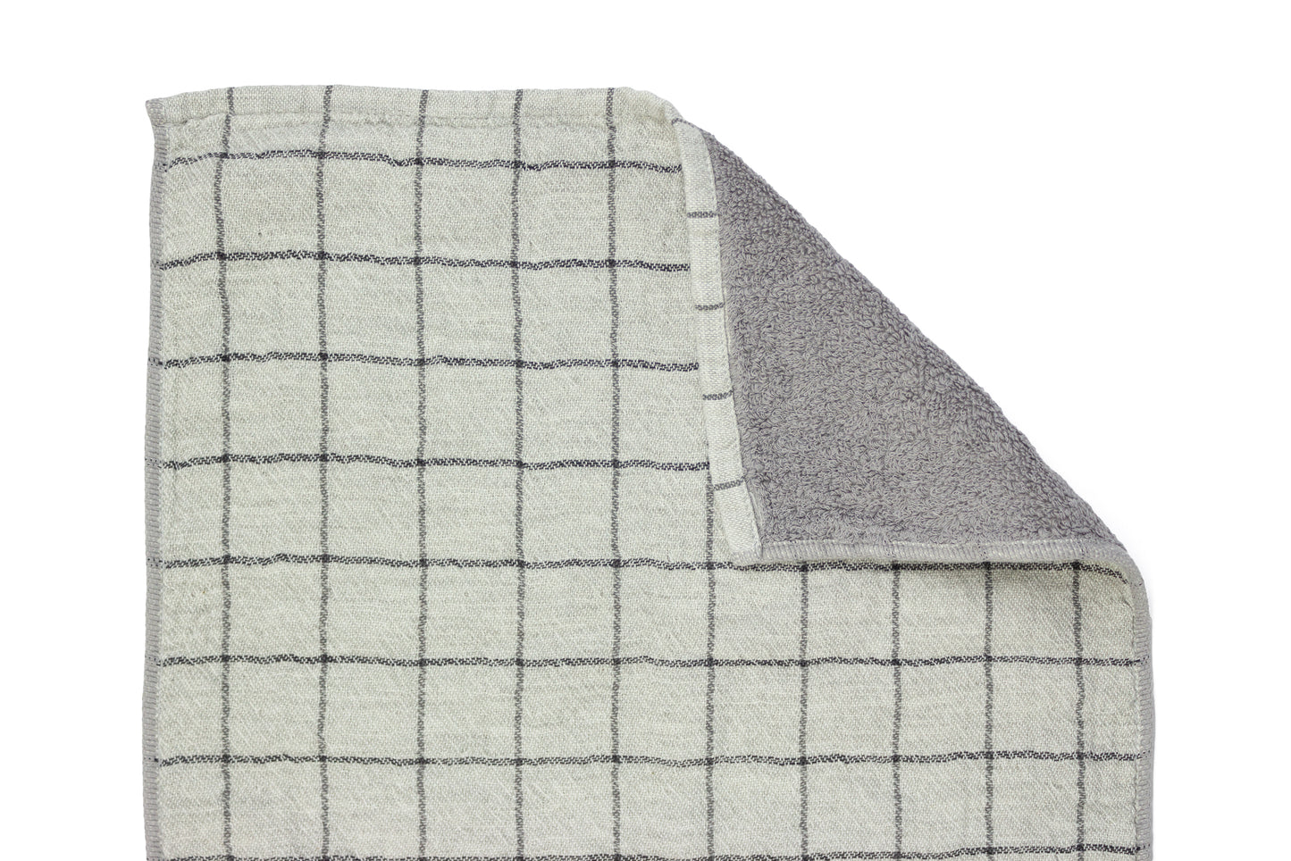 Graph charcoal grey - Organic Plant Dyed Cotton Terry Towel