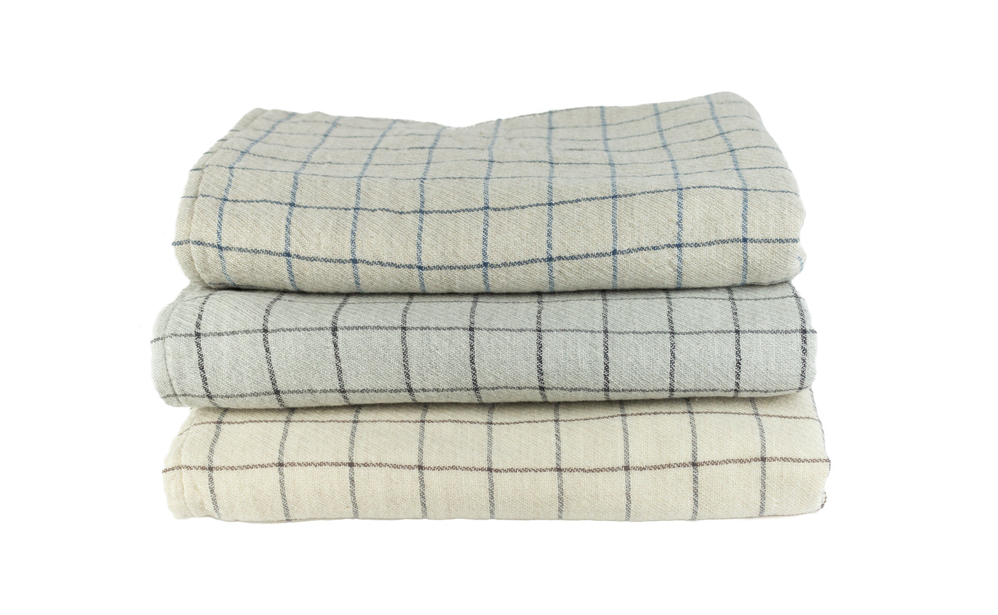 Graph beige navy - Organic Plant Dyed Cotton Terry Towel