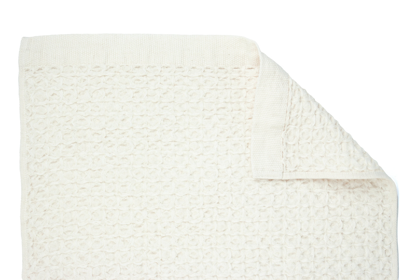 Cotton Linen Waffle ivory towel