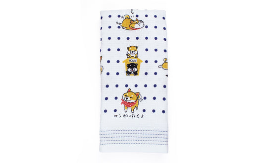 Nuno Shiba Inu - Lightweight Cotton Towel Tenugui