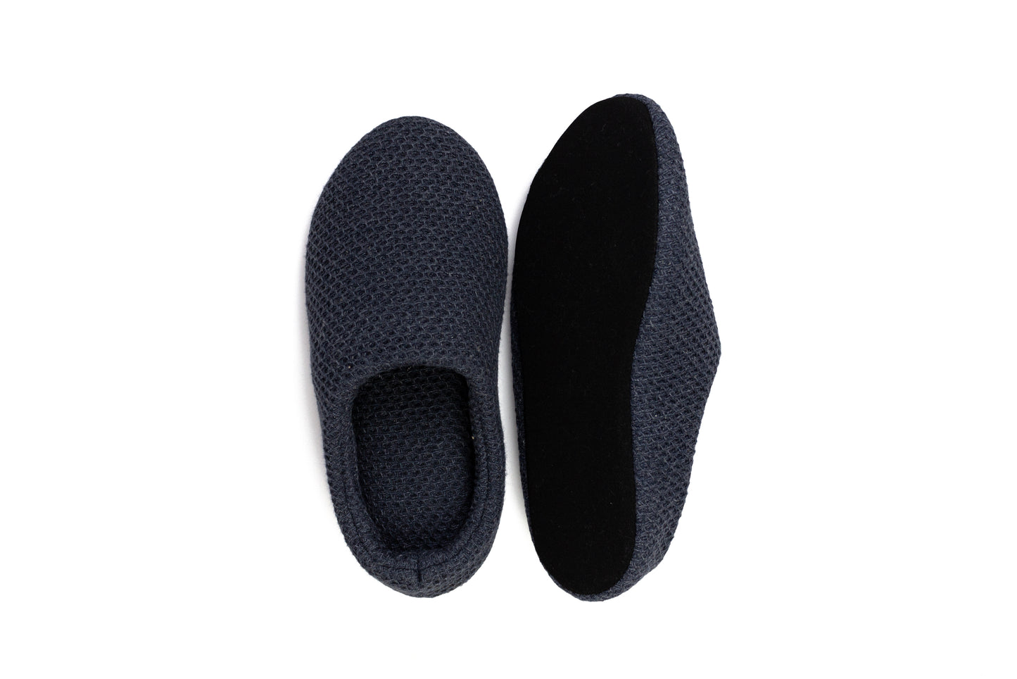 Vintage Waffle Hausschuhe navy