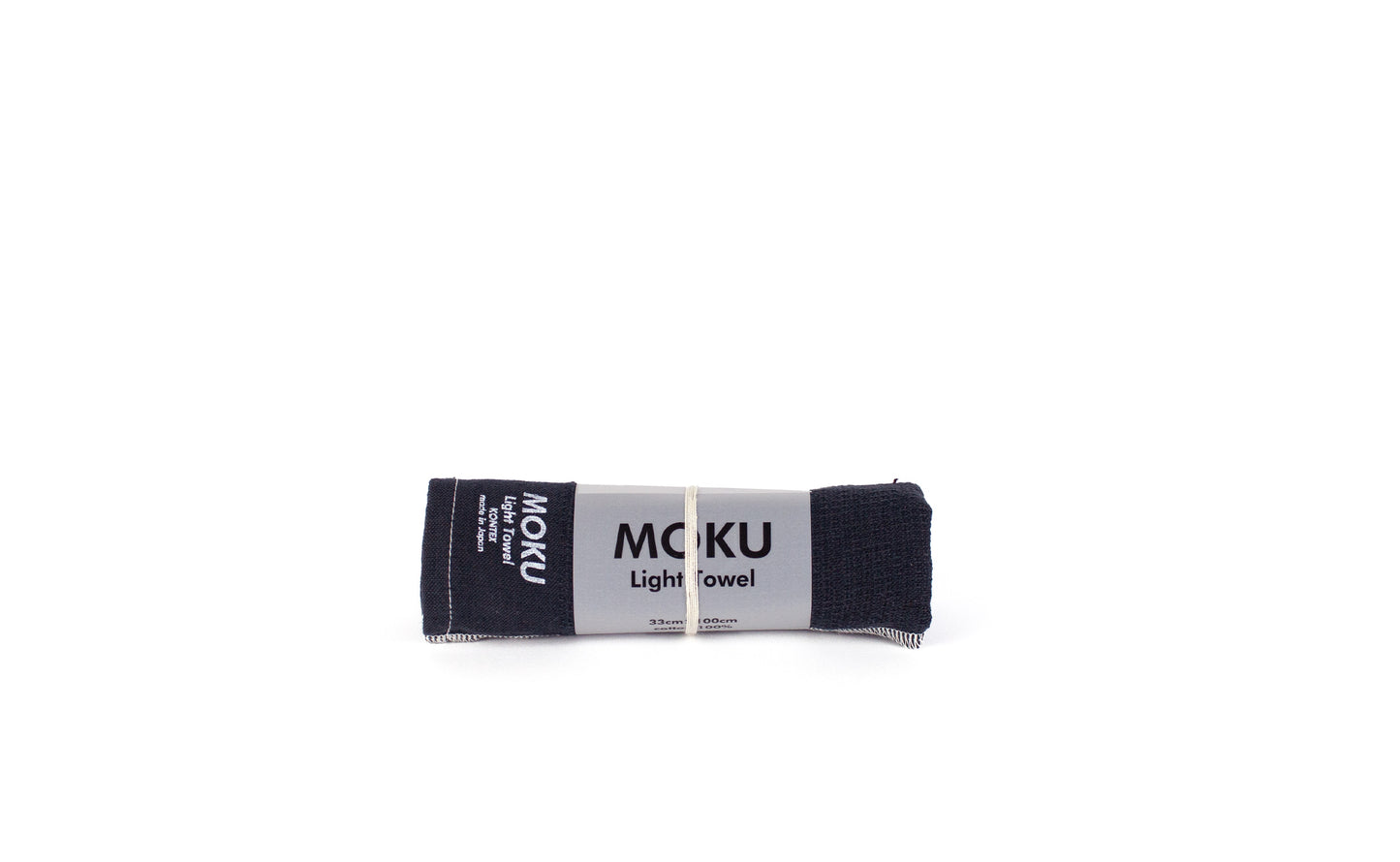 Moku charcoal black - Lightweight Cotton Towel Tenugui