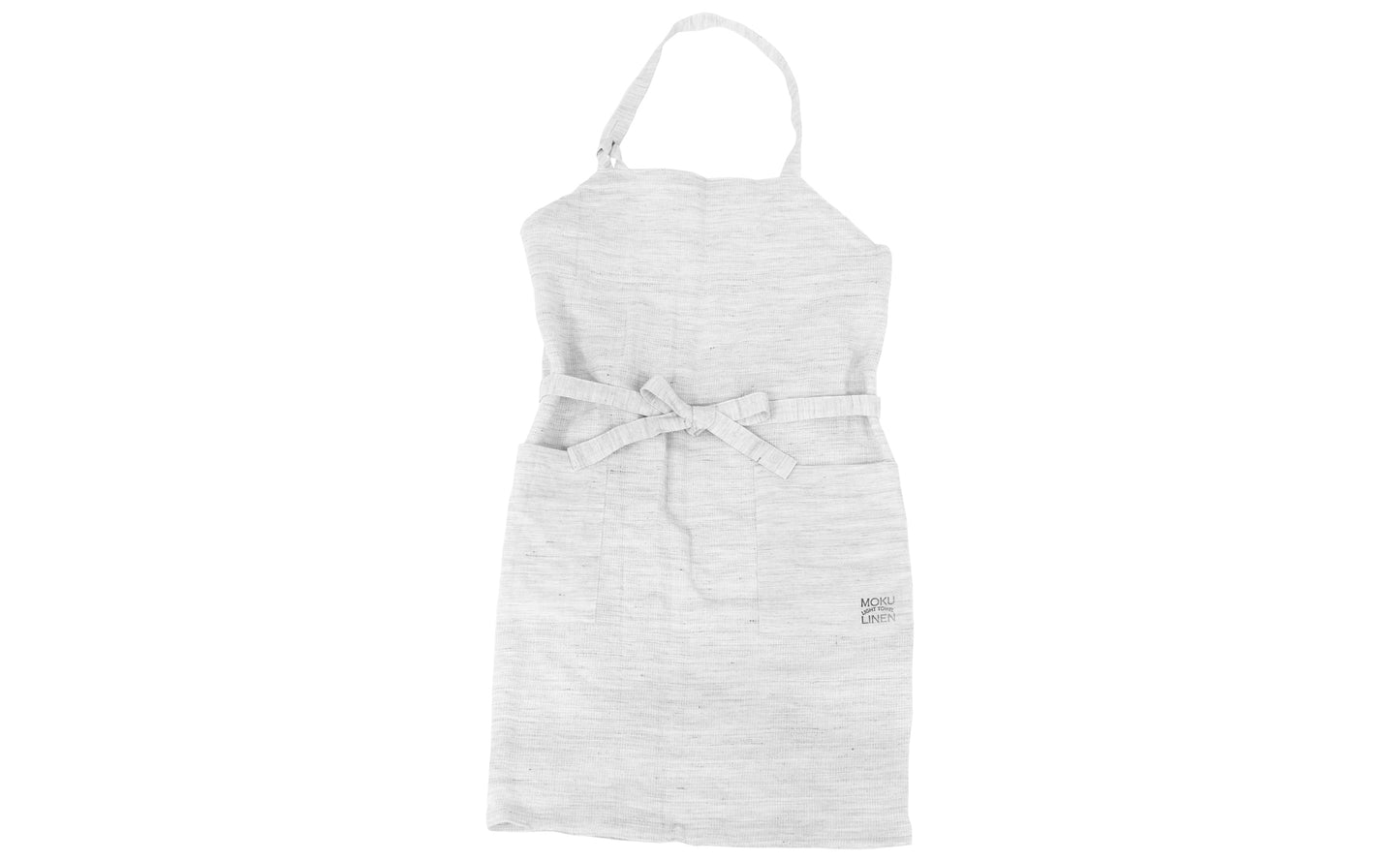 Moku Linen Apron white-grey
