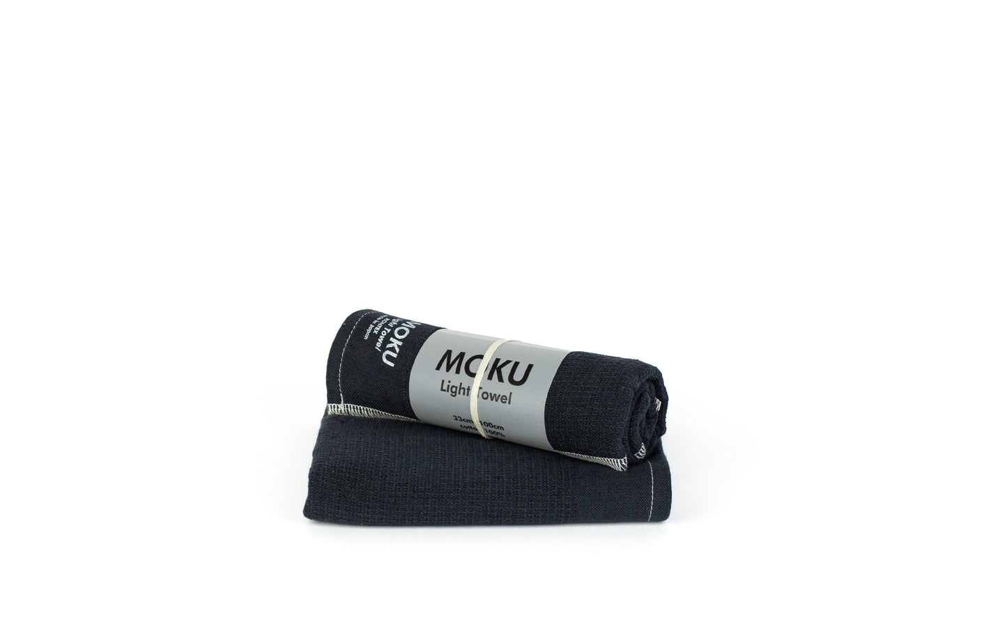Moku charcoal black - Lightweight Cotton Towel Tenugui