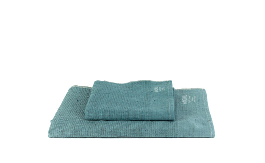 Moku blue green - Lightweight Cotton Towel Tenugui