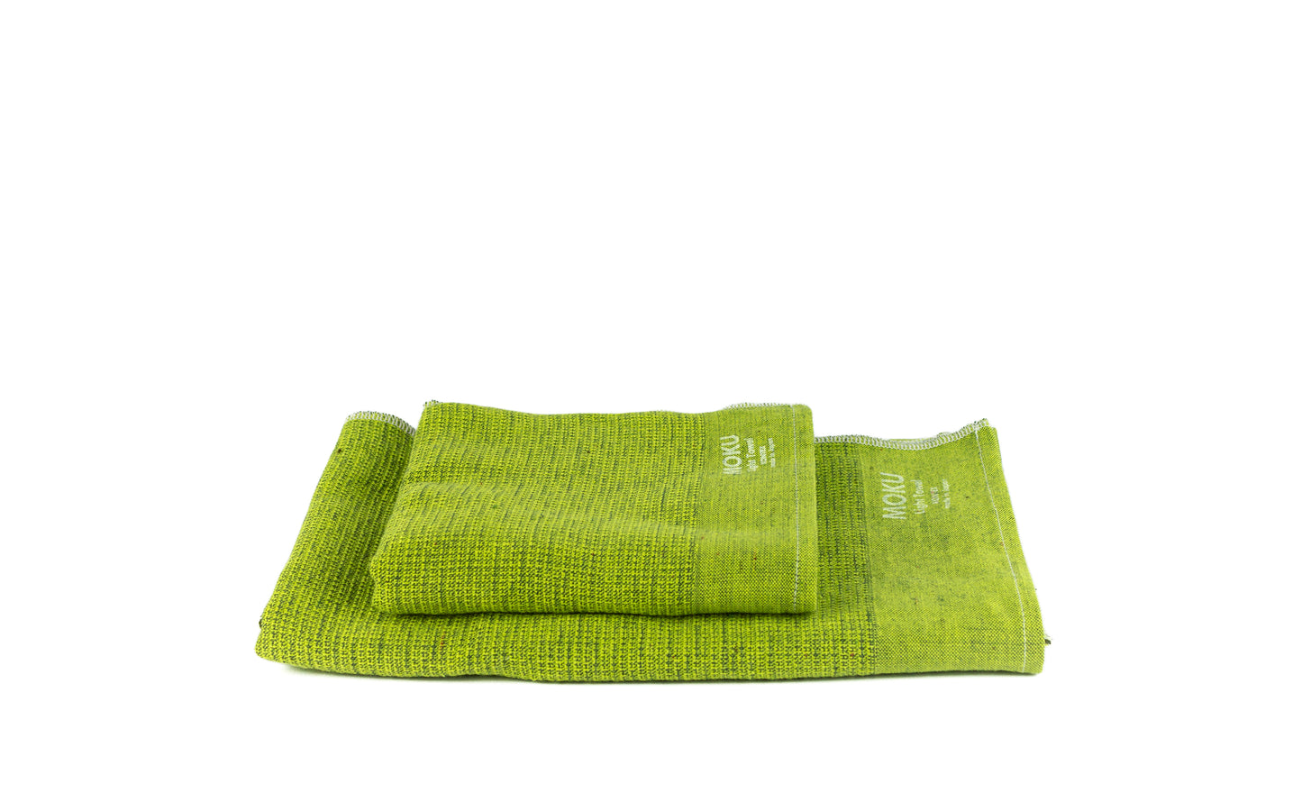 Moku lime green - Lightweight Cotton Towel Tenugui