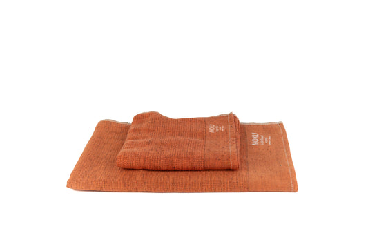 Moku orange - Lightweight Cotton Towel Tenugui