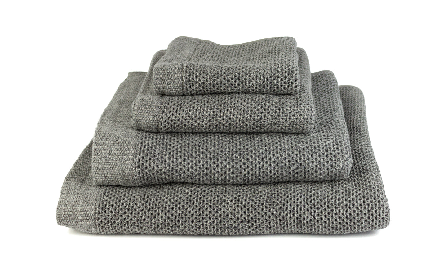 Vintage Waffle grey - Cotton Linen Towel