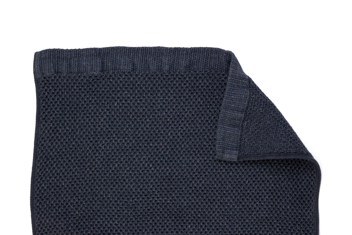 Vintage Waffle navy - Cotton Linen Towel