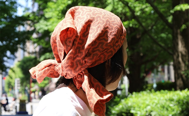 Mon purple - Lightweight Jacquard Tenugui