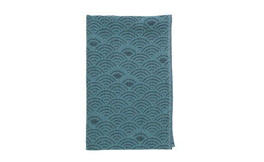 Mon bluegreen - Lightweight Jacquard Tenugui
