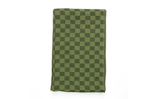 Mon green - Lightweight Jacquard Tenugui