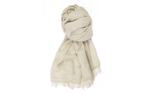 Haolu  - Cotton-Merino Wool Scarf sand