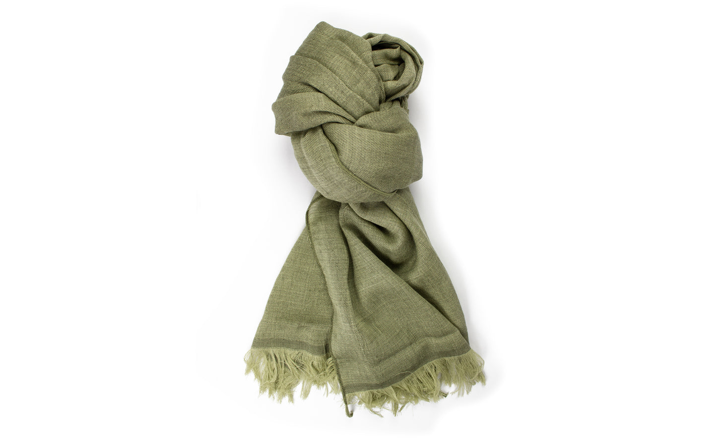 Haolu  - Cotton-Merino Wool Scarf moss