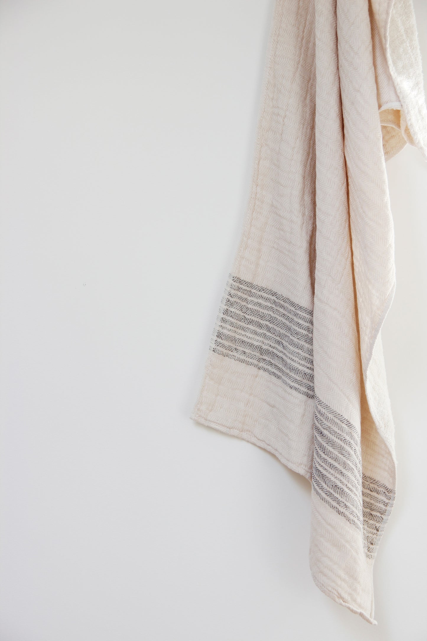 Flax pink creme - Cotton Terry Towel