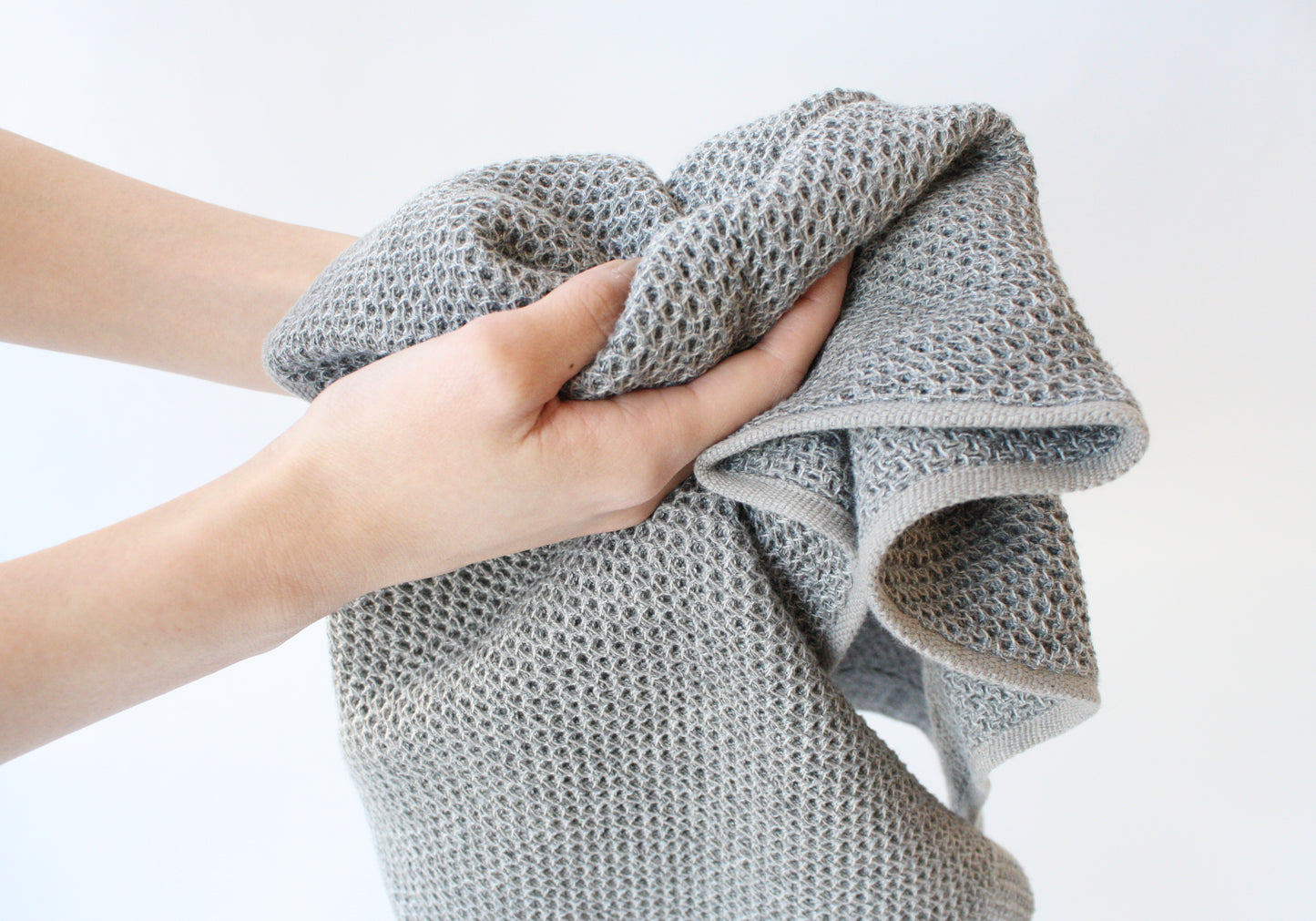 Vintage Waffle grey - Cotton Linen Towel