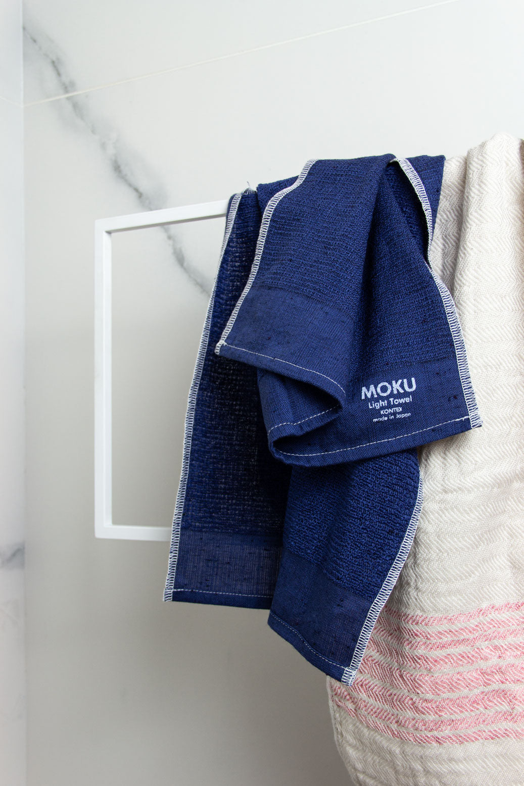 Moku navy - Lightweight Cotton Towel Tenugui