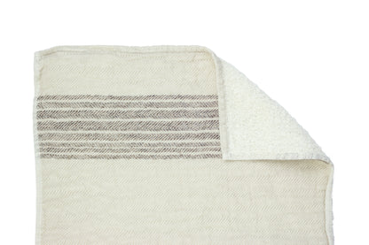 Flax grau creme - Handtuch aus Baumwollfrottee