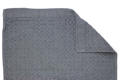Heather Waffle fog blue – Handtuch aus Leinen und Baumwolle