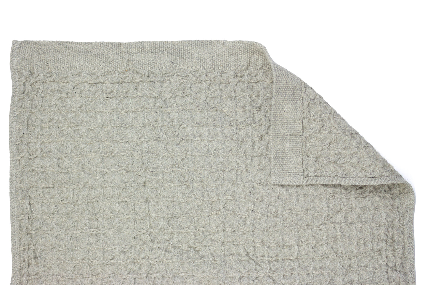 Heather Waffle hellgrau – Handtuch aus Leinen und Baumwolle
