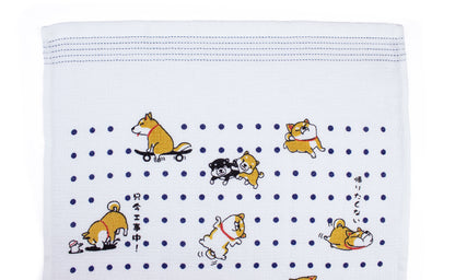 Nuno Shiba Inu - Lightweight Cotton Towel Tenugui