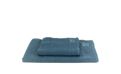 Moku turquoise blue - Lightweight Cotton Towel Tenugui