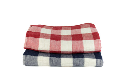 Vintage Check – Handtuch aus Baumwollfrottee