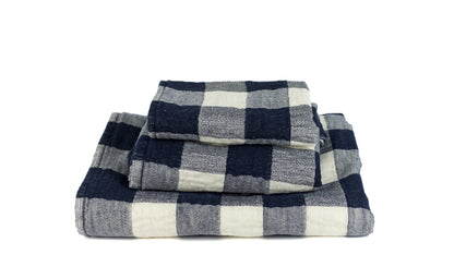 Vintage Check – Handtuch aus Baumwollfrottee
