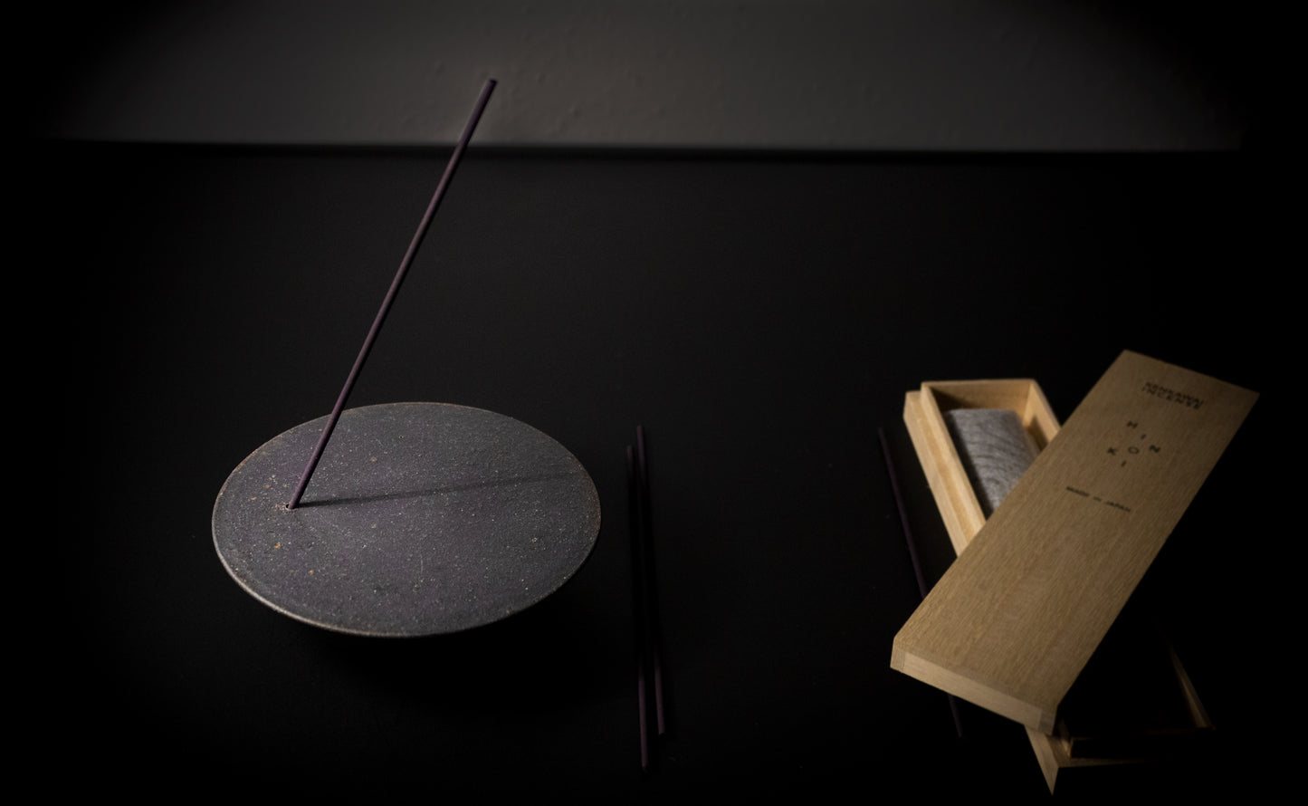 Kawara Ceramic Incense Holder Round