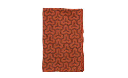 Mon orange - Lightweight Jacquard Tenugui